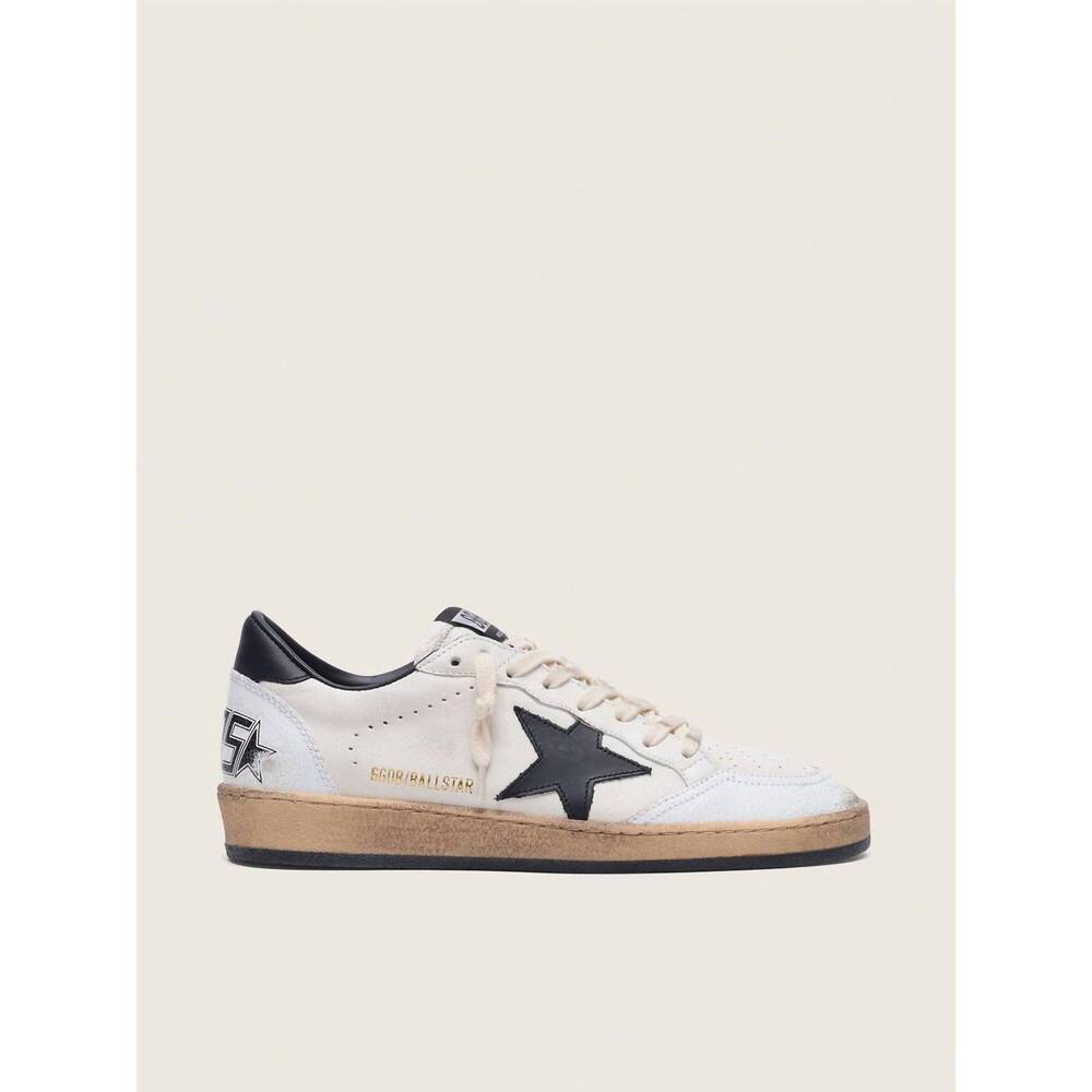 NEW GOLDEN GOOSE women's ball star sneakers in white/black - Picture 1 of 4